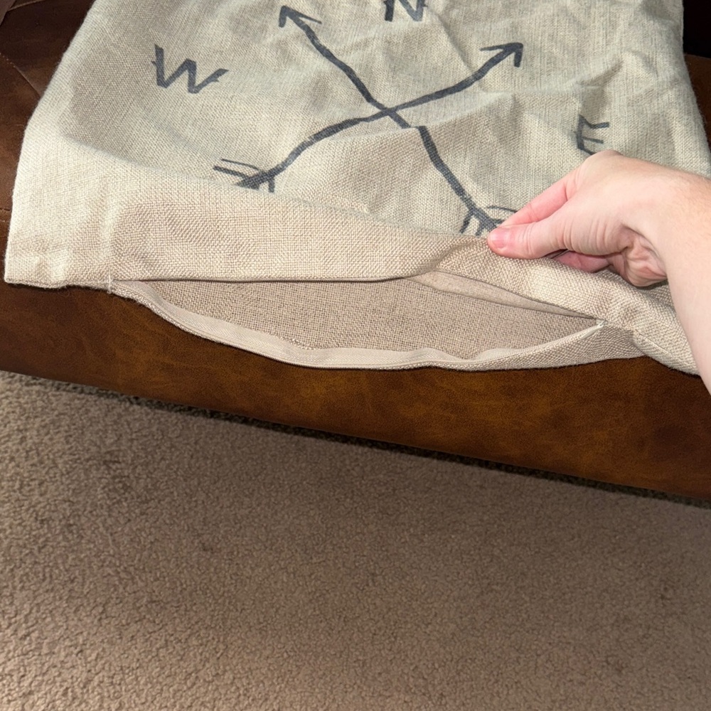 Compass Design Throw Pillow Cover - Picture 2 of 2